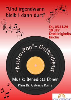 Plakat "Austro-Pop"-Gottesdienst